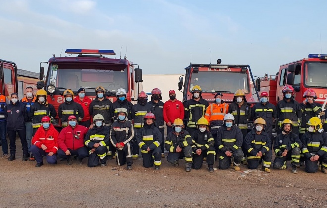 Bombeiros de Odemira e Milfontes presentes na ação de treino operacional em acidentes com matérias perigosas em Beja