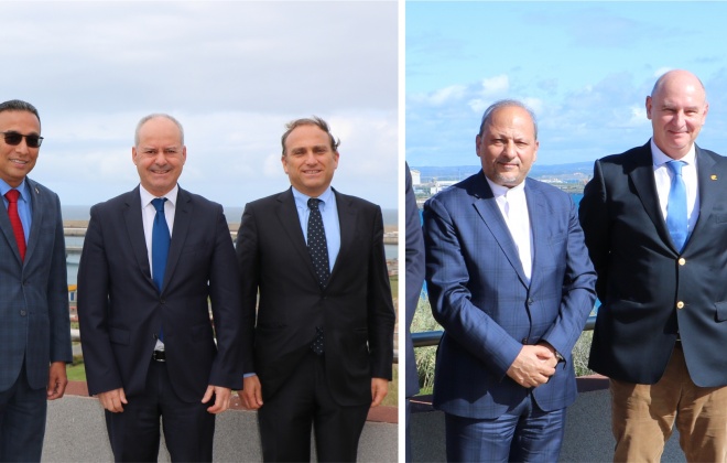 Embaixadores de Panamá e do Irão visitaram o Porto de Sines