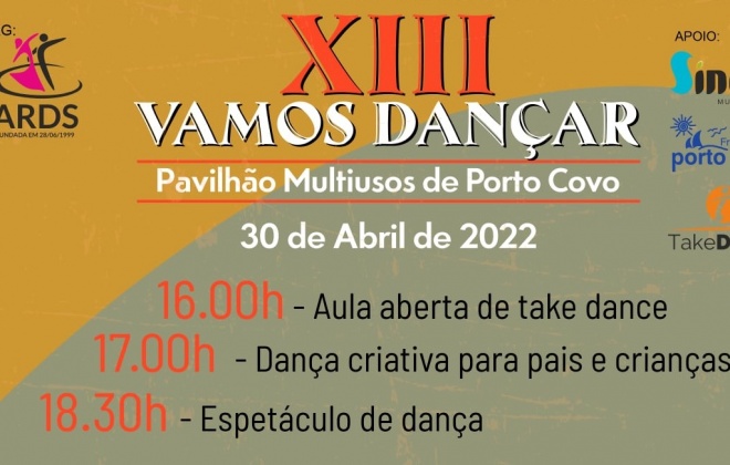 Pavilhão Multiusos de Porto Covo recebe “XIII Vamos Dançar” dia 30 de abril