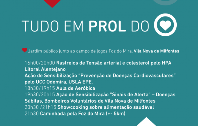 Vila Nova de Milfontes recebe ação de promoção de hábitos saudáveis em prol do coração