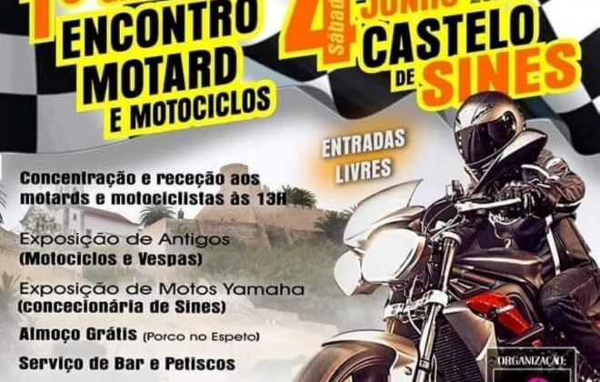 Castelo de Sines recebe 1.º Encontro Motard neste sábado