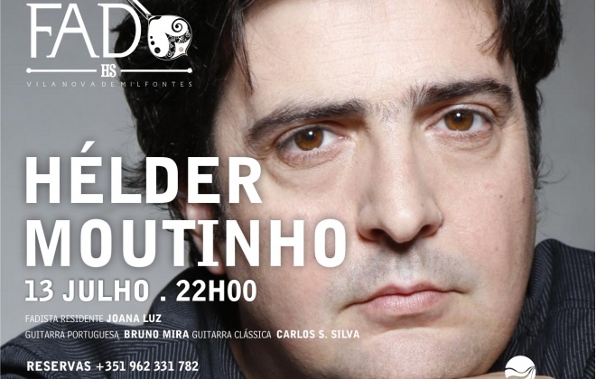 Hélder Moutinho atua esta quarta-feira no HS Clube de Fado em Vila Nova de Milfontes