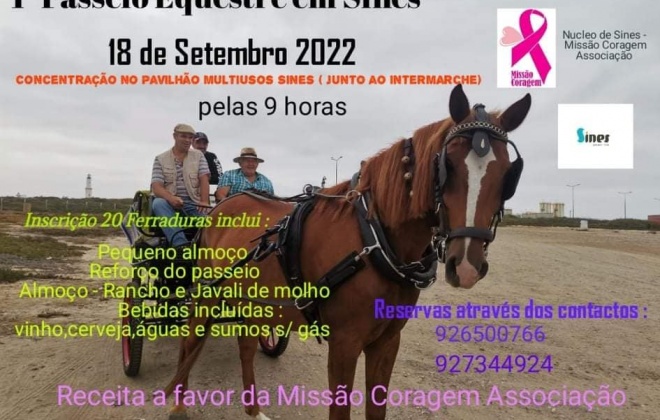 Sines recebe no domingo, o 1.º Passeio Equestre de Sines