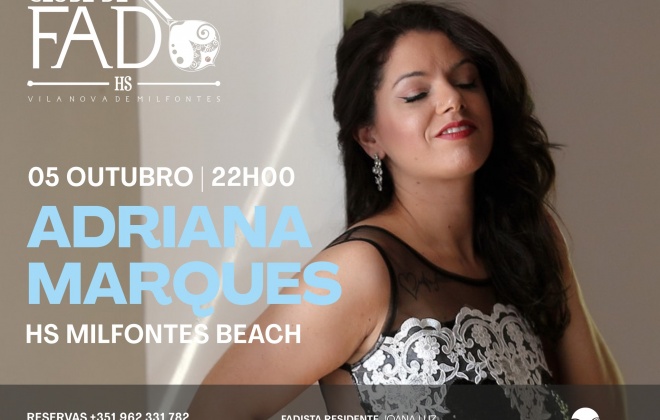 Adriana Marques atua esta quarta-feira no HS Clube de Fado em Vila Nova de Milfontes