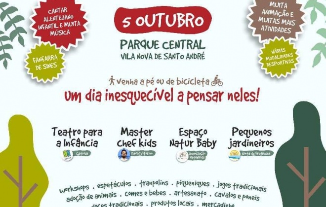 Parque Central em Vila Nova de Santo André está a receber o Festival Naturkids