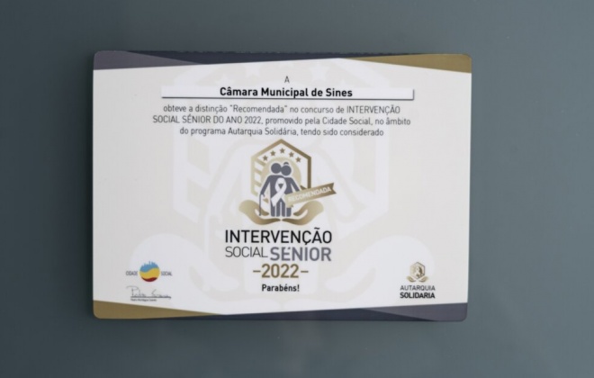 Município de Sines recebeu o galardão de Autarquia Solidária