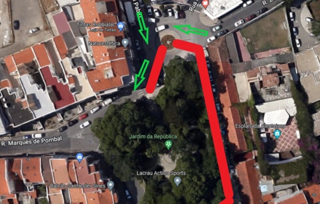Trânsito condicionado nesta terça-feira na Praça da República em Sines