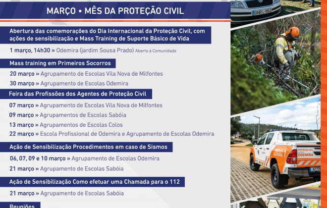 Município de Odemira assinala Dia Internacional da Proteção Civil