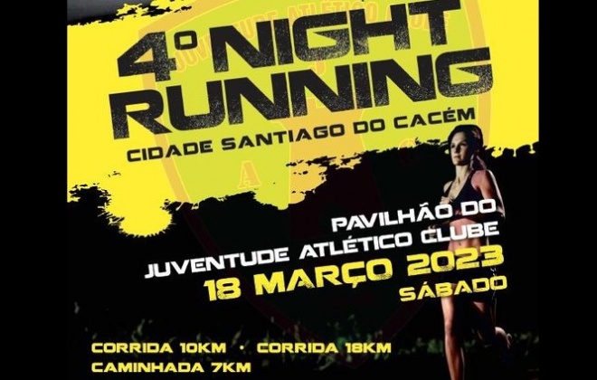 Night Running Cidade de Santiago do Cacém realiza-se neste sábado às 18h30