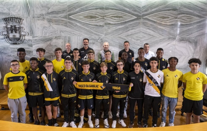 Equipa de Iniciados do Vasco da Gama foi recebida na Câmara Municipal de Sines