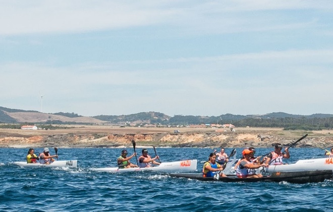 Prova de canoagem de mar liga esta tarde Sines a Milfontes