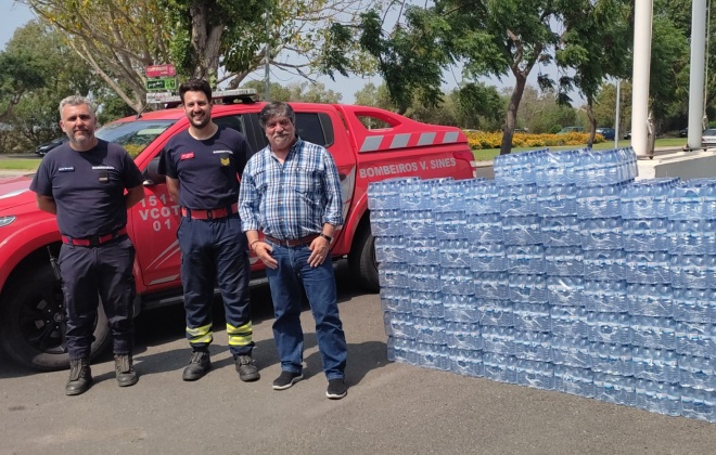 Água de Penacova ofereceu 1900 garrafas de água aos Bombeiros de Sines