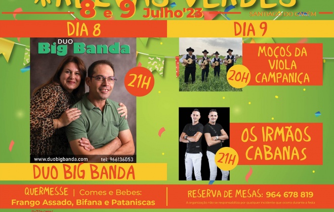 Relvas Verdes vão estar em festa nos dias 8 e 9 de julho