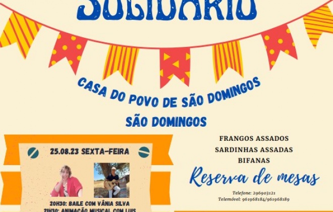 Aldeia de São Domingos recebe festa solidária nos dias 25 e 26 de agosto