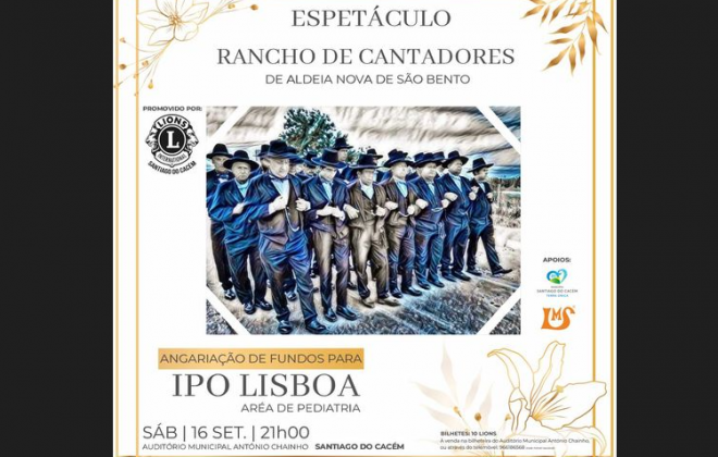 Santiago do Cacém recebe espetáculo solidário com a ala pediátrica do IPO de Lisboa