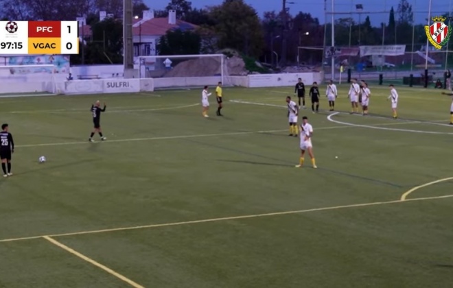 Vasco da Gama de Sines perdeu por 1-0 em Palmela