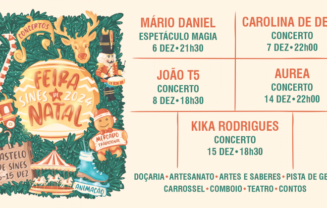 Sines celebra o Natal no Castelo e centro histórico de 6 a 15 de dezembro