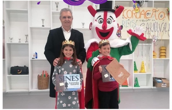 Diana Vieira e Afonso Estevam são os pequenos Reis do Carnaval de Sines 2025