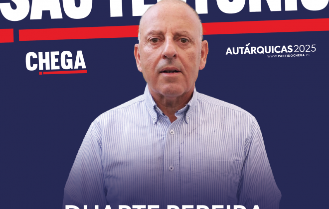 Duarte Pereira é o candidato do CHEGA à presidência da Junta de Freguesia de São Teotónio