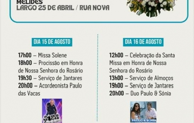 Aldeia de Melides recebe a Festa em Honra de Nossa Senhora do Rosário nesta sexta-feira e sábado