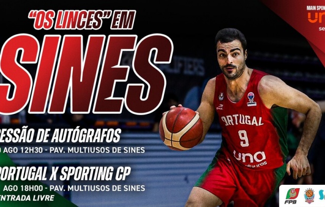 Seleção portuguesa masculina de basquetebol joga em Sines na quinta-feira