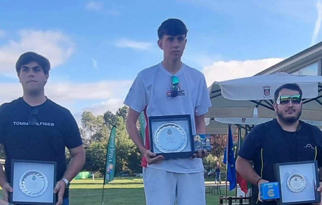 Francisco Sebastião do Clube de Tiro de Santiago do Cacém venceu a Taça de Portugal de Juniores de Fosso Olímpico