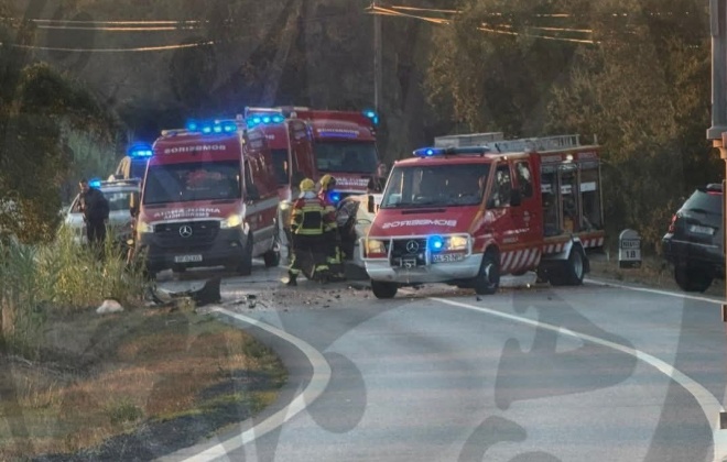 Colisão provoca dois feridos na EN261-1 em Grândola