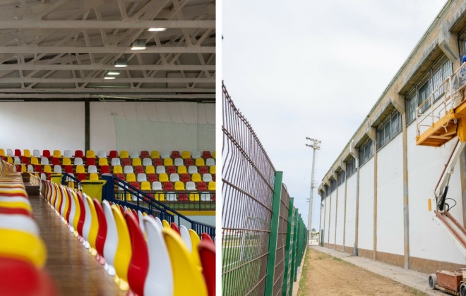Pavilhão dos Desportos de Sines está a receber melhoramentos