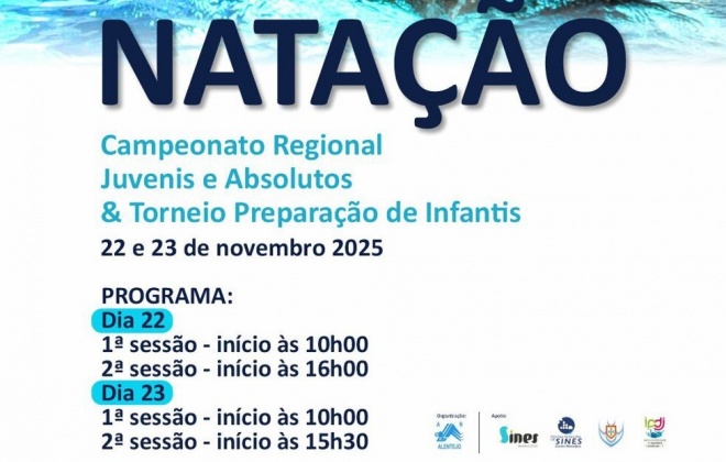 Sines recebe provas de natação durante o fim de semana
