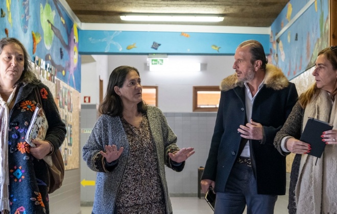 Álvaro Beijinha visitou a Escola Secundária Poeta Al Berto e a Escola EB 2,3 Vasco da Gama.