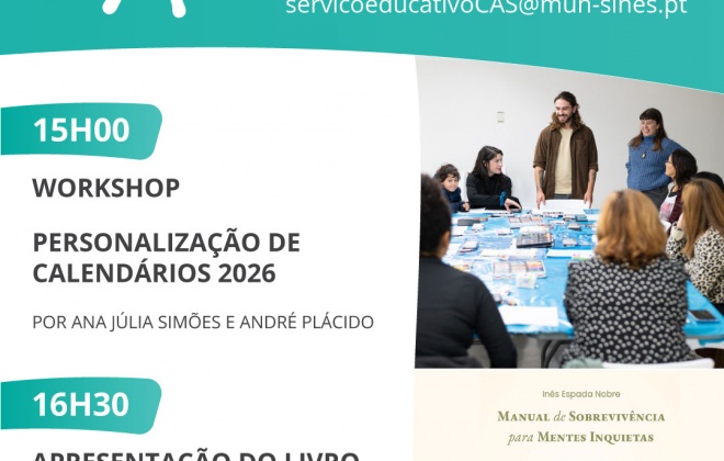 Ciclo CRIA regressa ao Centro de Artes de Sines no dia 17 de janeiro