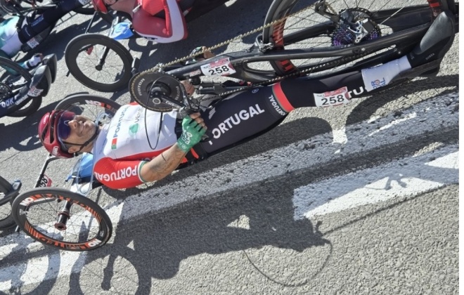 Flávio Pacheco foi 10.º na categoria H4 na prova de fundo da Taça do Mundo de Paraciclismo