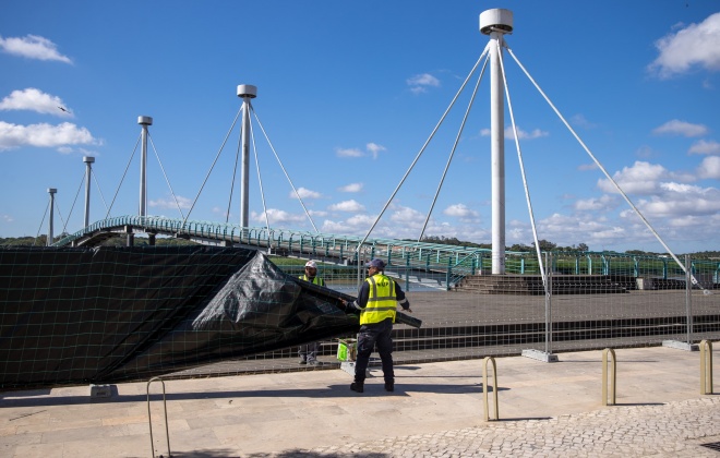 Já está a ser executada a obra de recuperação da Ponte Pedonal de Alcácer do Sal