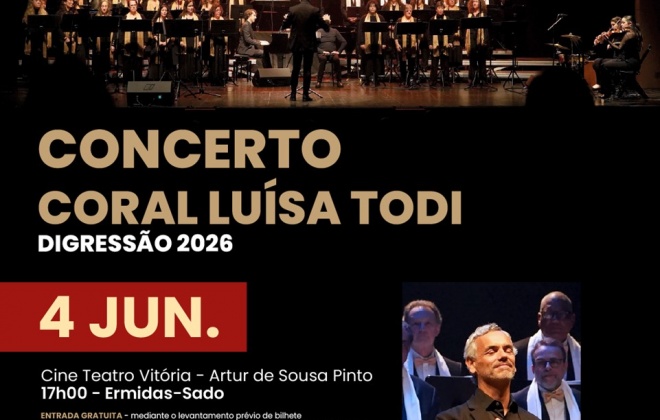 Coral Luísa Todi atua nesta quinta-feira em Ermidas-Sado e Alvalade
