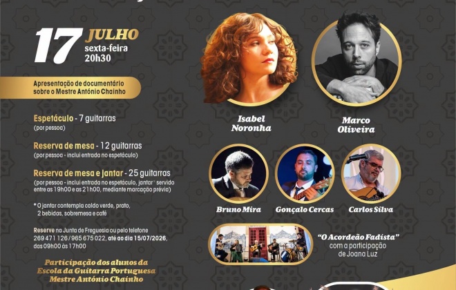 Festival "São Francisco Sons da Serra" homenageia Mestre António Chainho a partir de sexta-feira